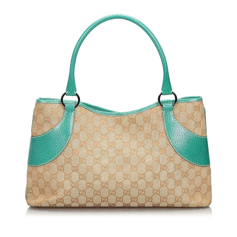 Ladies Gucci Dionysus bags with a star - shaped charmGucci Brown Beige Canvas Fabric GG Tote Bag Italy