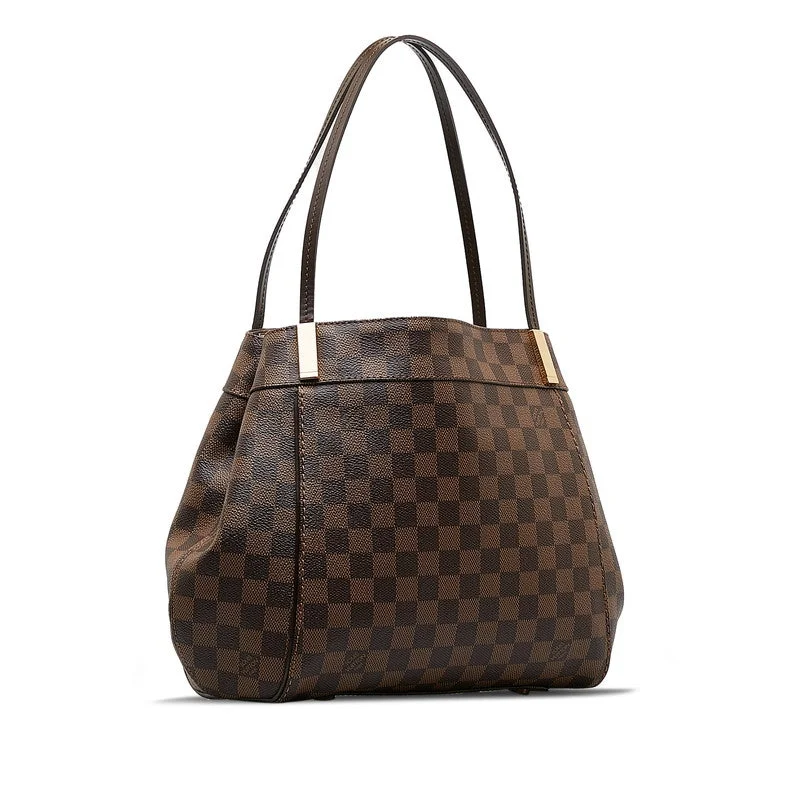 Louis Vuitton bags with a chain - link trim and a leather body for a modern edgeLouis Vuitton Damiere Maribor PM Toilet Bag N41215 Brown PVC Leather  Louis Vuitton