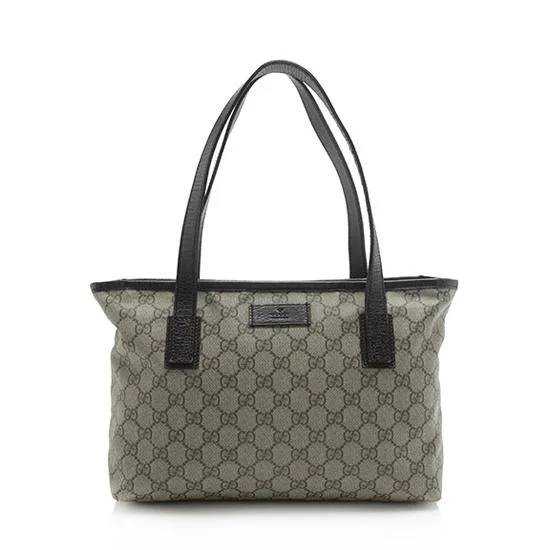 Ladies Gucci shoulder bags with a wide - width strapGucci GG Supreme Small Tote