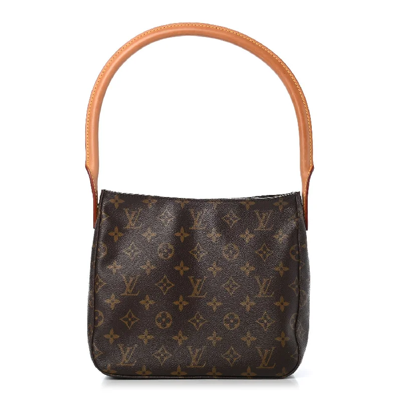 Louis Vuitton bags with a chain - link trim and a leather body for a modern edgeLouis Vuitton Looping MM Bag