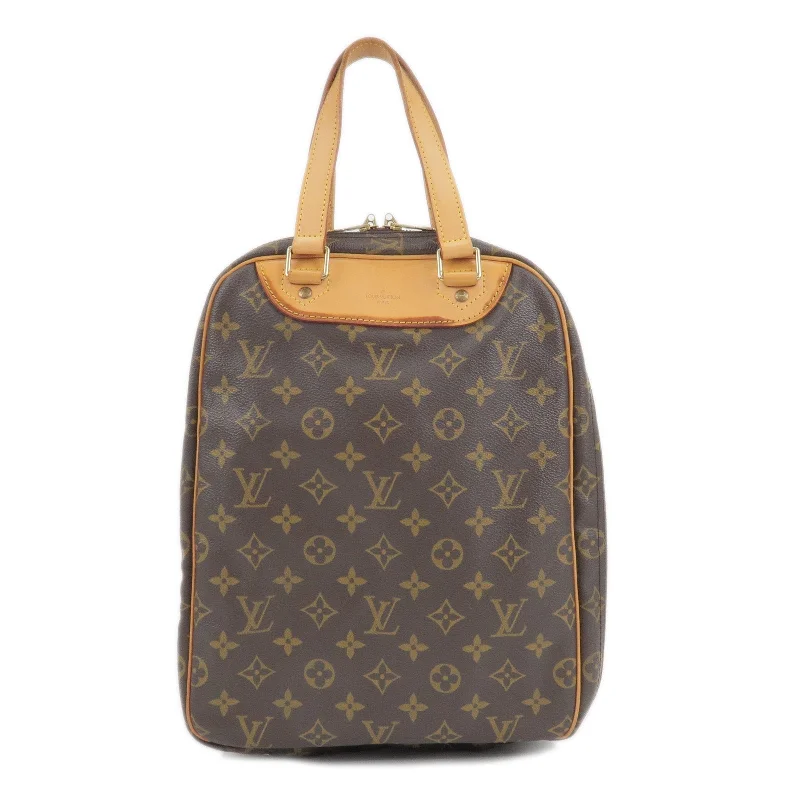 Louis Vuitton bags with a chain - link trim and a leather body for a modern edgeLouis Vuitton Monogram Excursion Shoes Case Hand Bag M41450