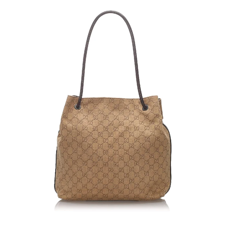 Gucci backpacks for women with a padded laptop compartmentGucci Brown Light Canvas Fabric GG Gifford Tote Bag Italy