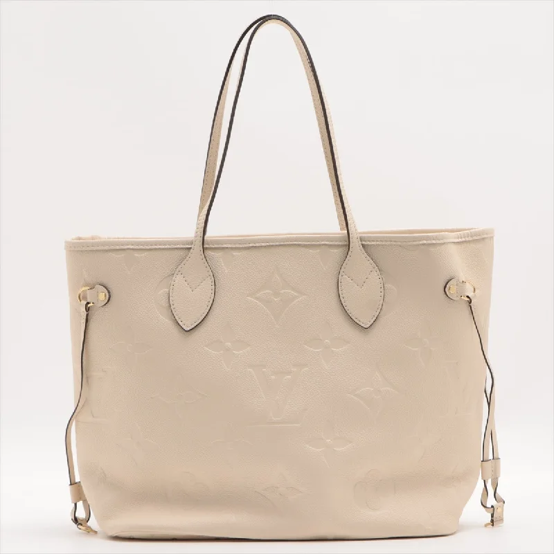 Louis Vuitton bags with a chain - link trim and a leather body for a modern edgeLouis Vuitton Monogram Empreinte Neverfull MM