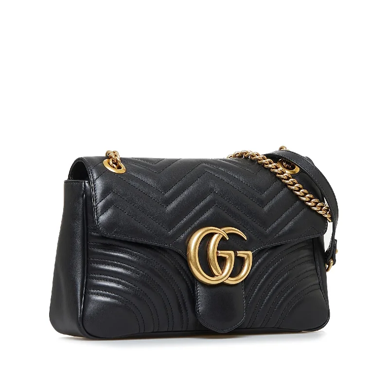 Ladies Gucci shoulder bags with a wide - width strapGucci Medium GG Marmont Crossbody (SHG-A8Ntcs)