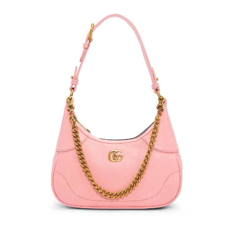 Gucci handbags for women with a back - zip pocketGucci Pink Calfskin Small Aphrodite Shoulder Bag