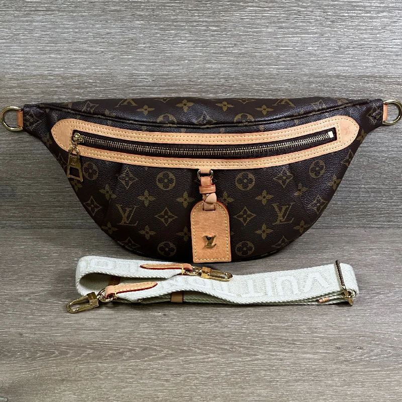 Louis Vuitton bags with a chain - link trim and a leather body for a modern edgeLouis Vuitton Monogram High Rise Crossbody / Bum Bag