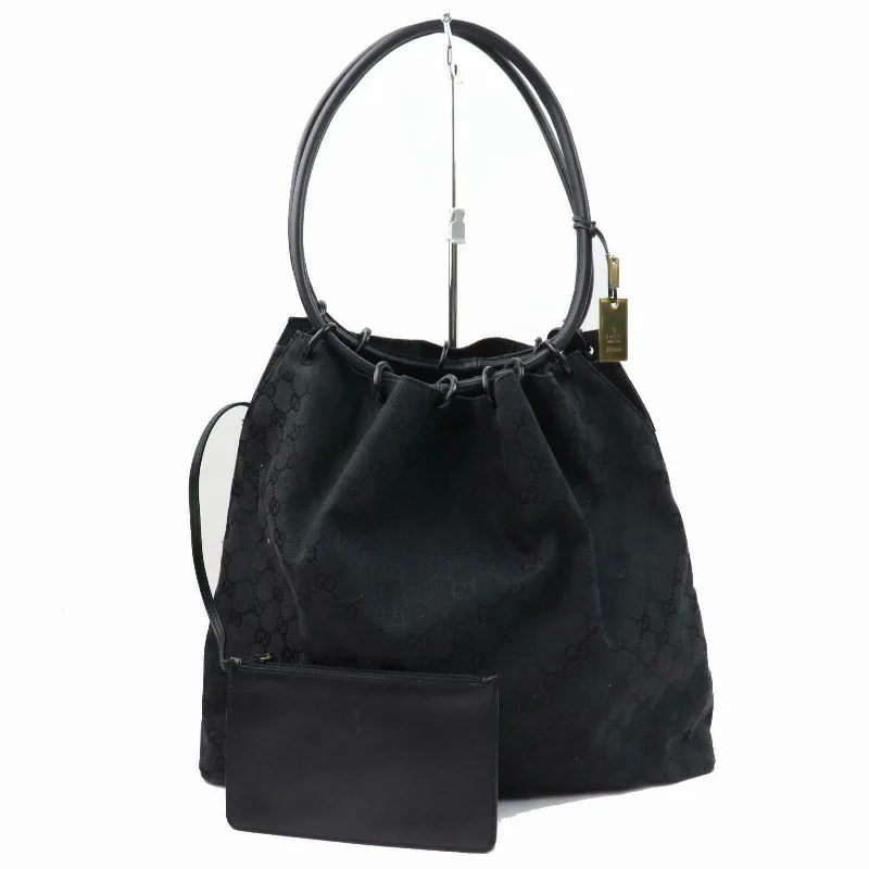 Women Gucci bags with a magnetic snap closure for easy accessBrand Inspired Gucci Tote Bag Black Canvas (SHC1-14482)