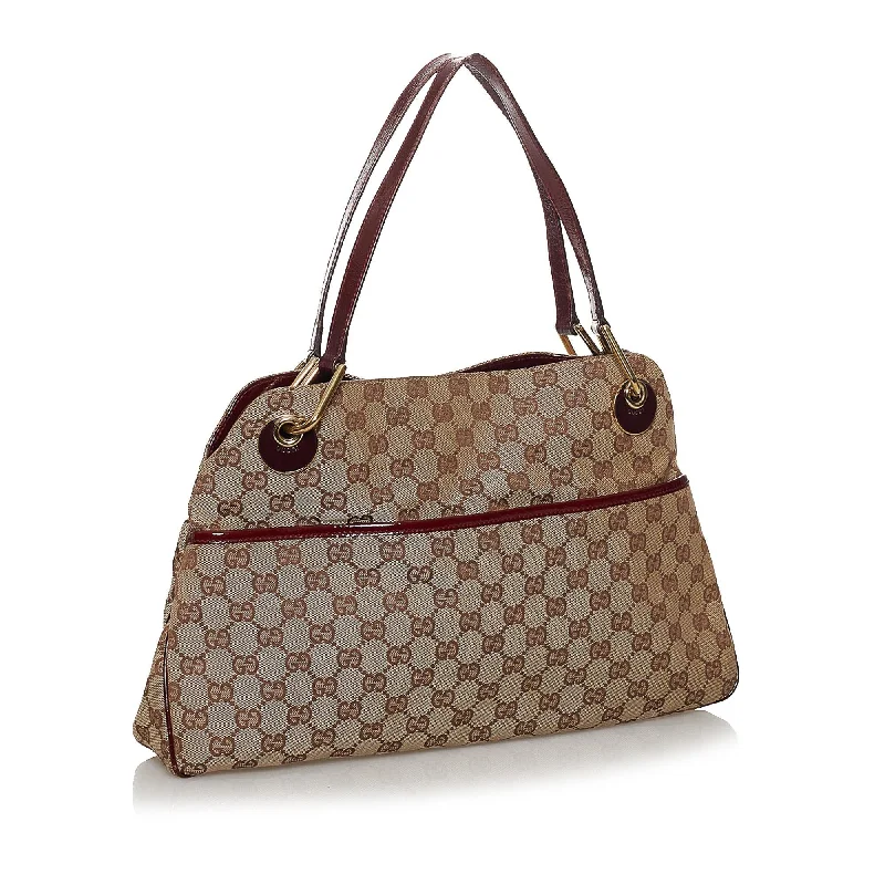 Women Gucci bags with a detachable mirror insideGucci GG Canvas Eclipse Shoulder Bag (33943)