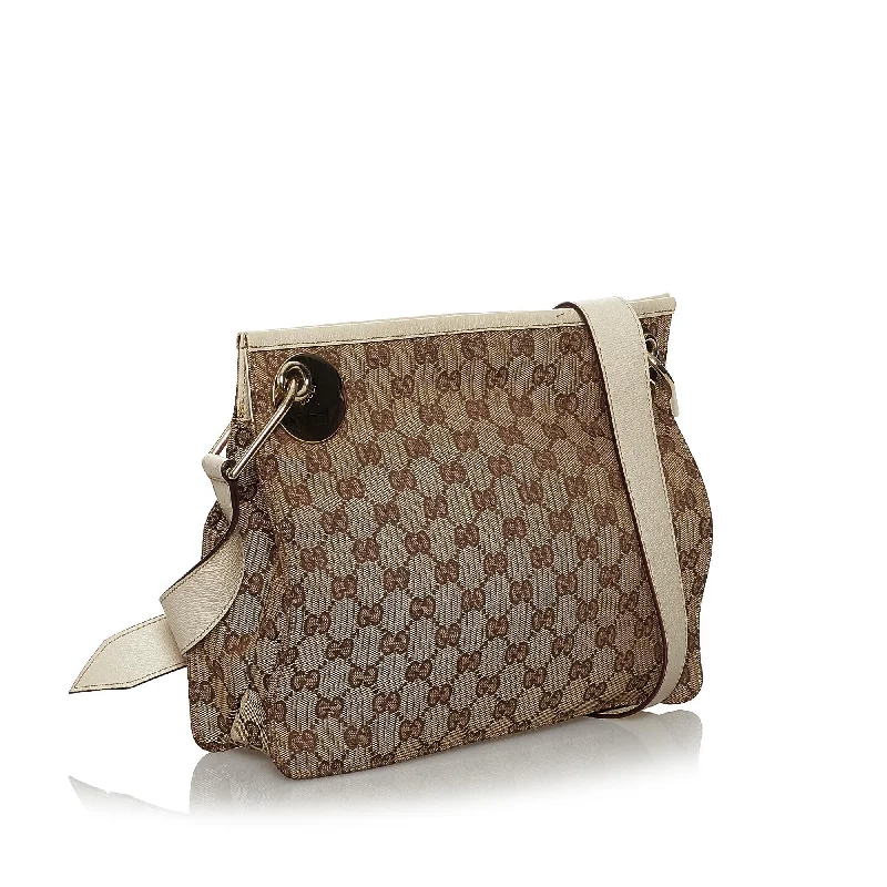 Gucci tote bags for women with a printed Gucci logoGucci GG Canvas Eclipse Crossbody Bag (29812)