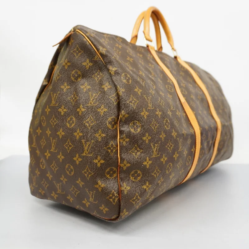 Louis Vuitton bags with a chain - link trim and a leather body for a modern edgeLouis Vuitton Boston Bag Monogram Keepall 60 M41422