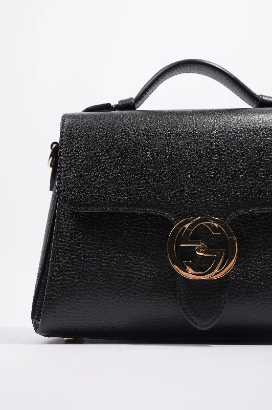 Medium - sized Women Gucci handbags for everyday useGucci Womens Dollar Interlocking GG Bag Black