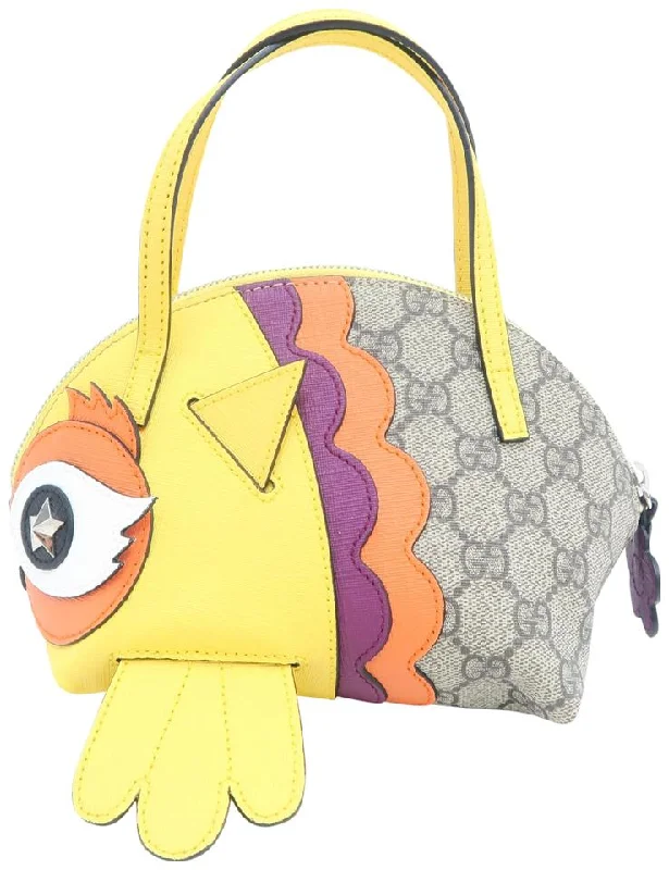 Gucci tote bags for women with a water - resistant coatingGucci Brid Children Gg Supreme Grey Canvas Tote