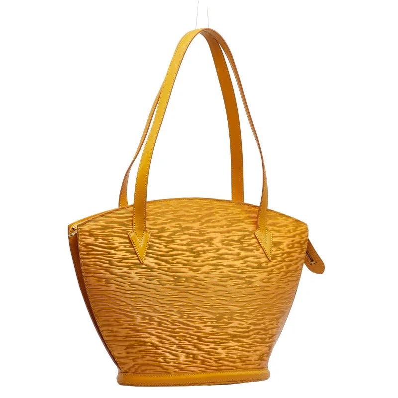 Louis Vuitton bags with a chain - link trim and a leather body for a modern edgeLouis Vuitton Epi Saint-Jacques Shopping Shoulder Bag M52269 Tassili Yellow