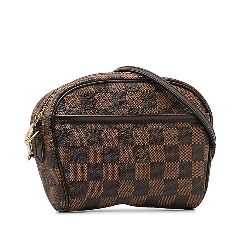 Louis Vuitton bags with a chain - link trim and a leather body for a modern edgeLouis Vuitton Damière Ipanema N51296 Brown PVC Leather Ladies Louis Vuitton