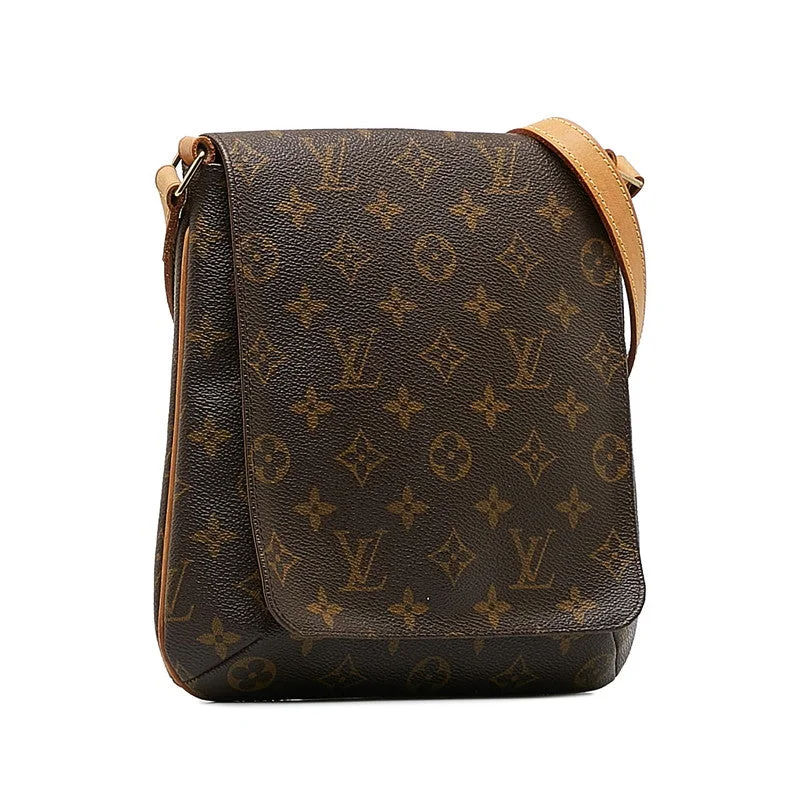 Louis Vuitton bags with a chain - link trim and a leather body for a modern edgeLouis Vuitton Monogram Musette Salsa Shoulder Bag M51387 Brown