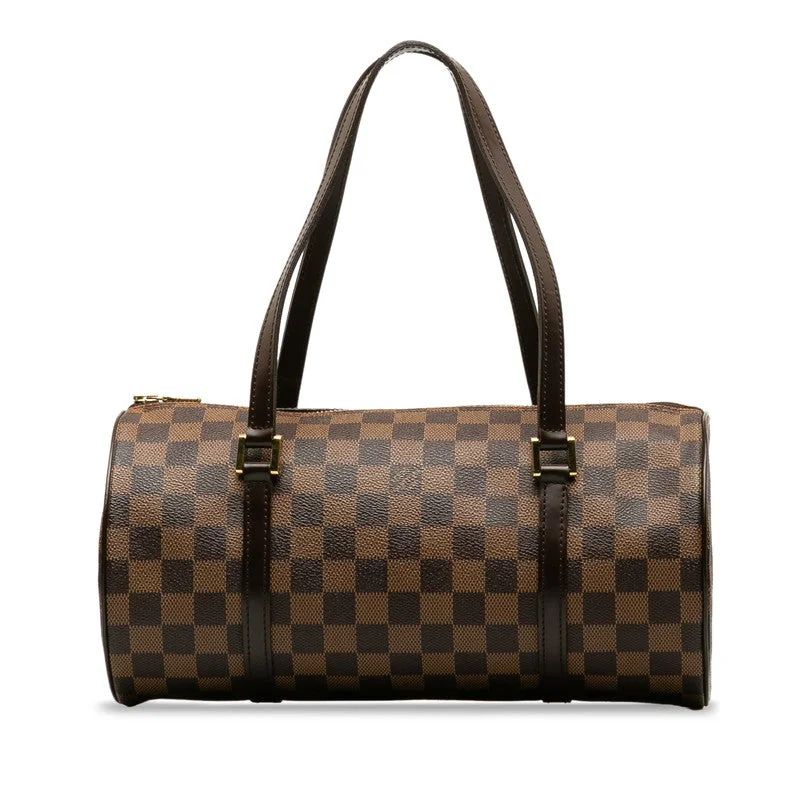 Louis Vuitton bags with a chain - link trim and a leather body for a modern edgeLouis Vuitton Damière Papillon 30 Handbag N41210 Brown PVC Leather Lady Louis Vuitton