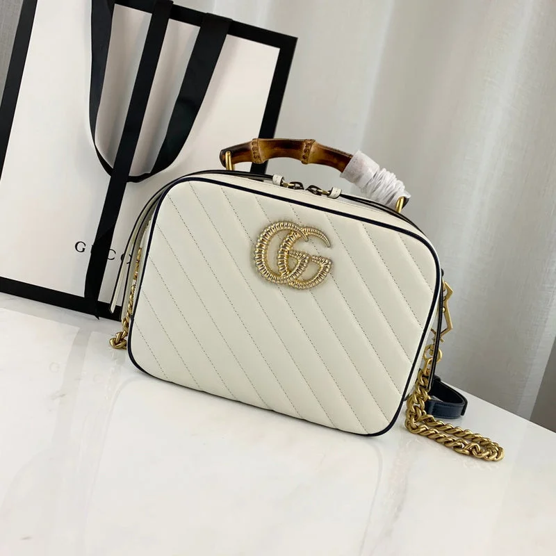 Women Gucci bags with a chain - link trim and a leather bodyWF - Gucci Bags - 1496