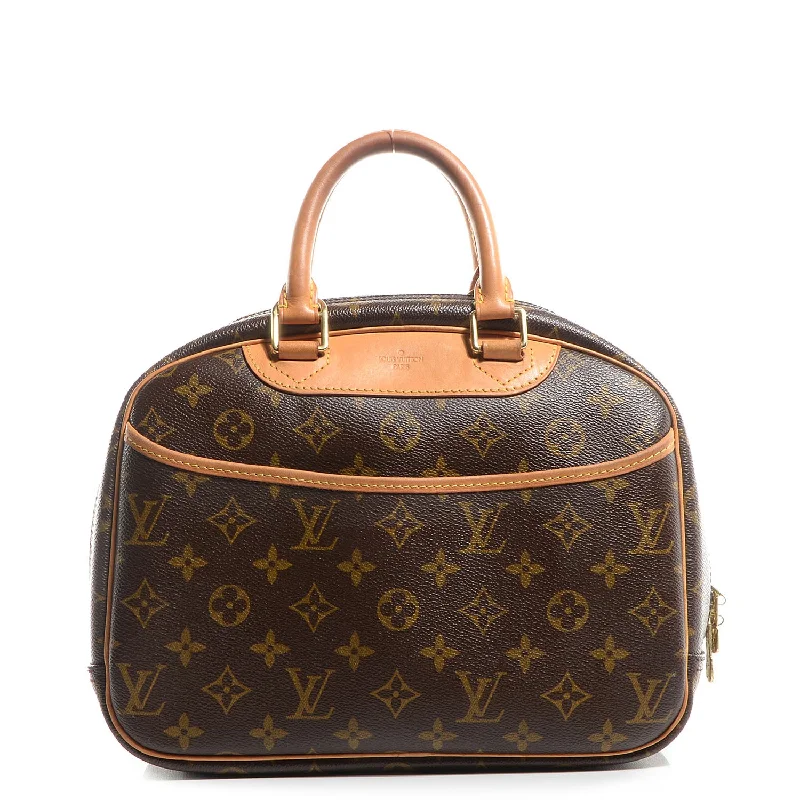 Louis Vuitton bags with a chain - link trim and a leather body for a modern edgeLouis Vuitton Monogram Deauville Handbag