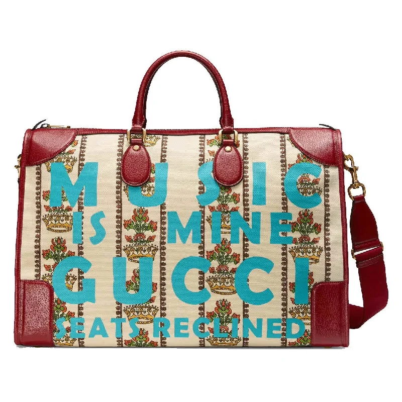 Gucci Dionysus bags for women with tiger - head claspsGucci 100 Centennial Music Is Mine Jacquard Leather Duffel Bag 676533