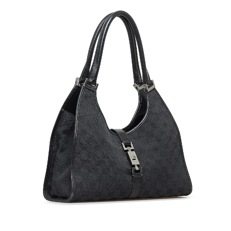 Women Gucci bags with a front - zip pocket for small itemsGucci GG Canvas Jackie Bardot (SHG-EeJrV5)