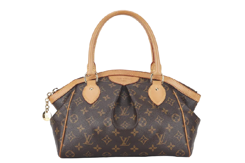 Louis Vuitton bags with a chain - link trim and a leather body for a modern edgeLOUIS VUITTON TIVOLI PM (M40143) MONOGRAM CANVAS WITH DUST COVER