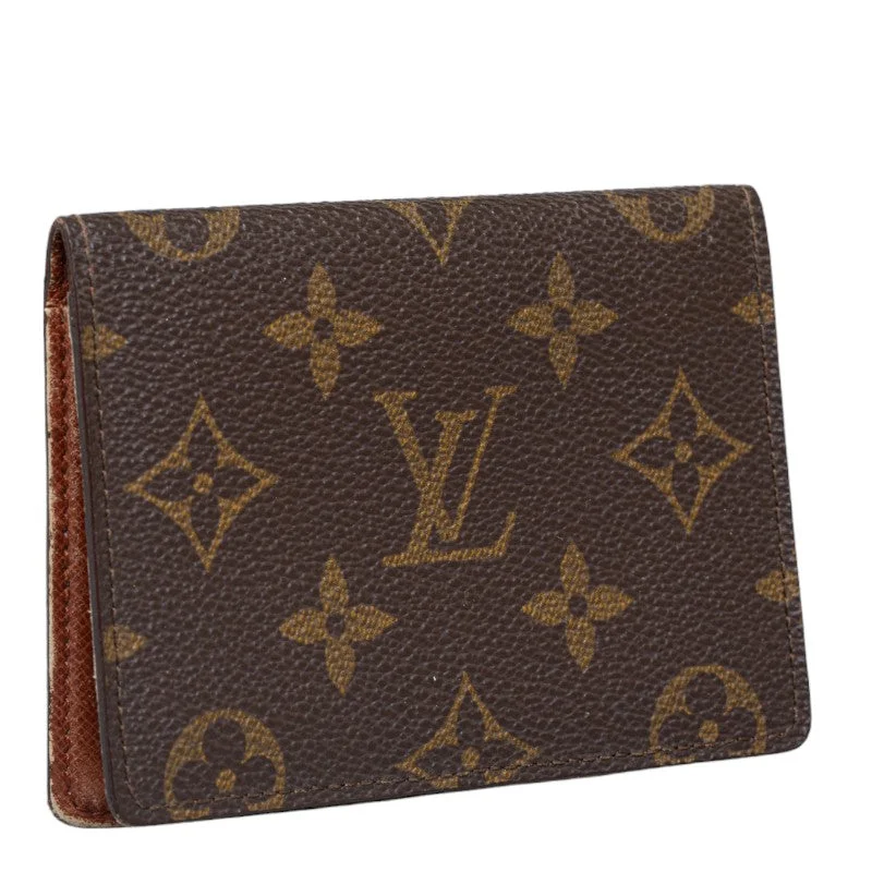 Louis Vuitton bags with a chain - link trim and a leather body for a modern edgeLouis Vuitton Monogram Port 2 Cult Vertical Passcase M60533 Brown PVC Leather  Louis Vuitton