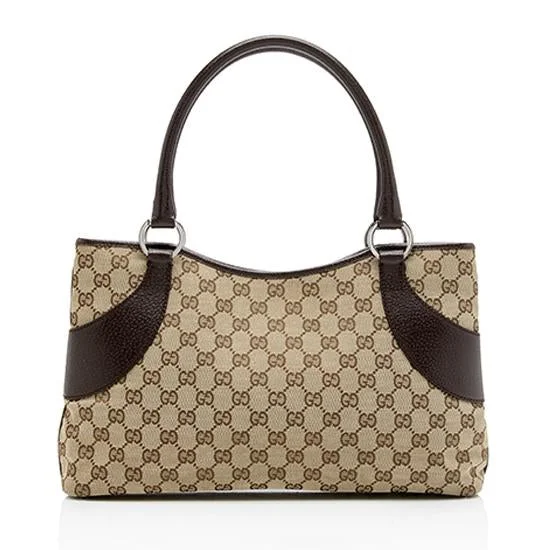 Gucci handbags for women with a patent - leather finishGucci GG Canvas Tote