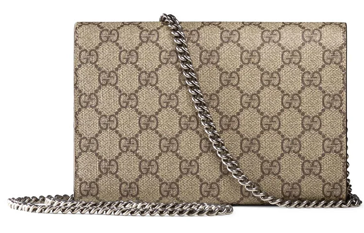 Gucci handbags for women with a beaded trim(WMNS) GUCCI Dionysus Series Synthetic canvasChain bag Dionysus Brown 401231-KHNSN-8642