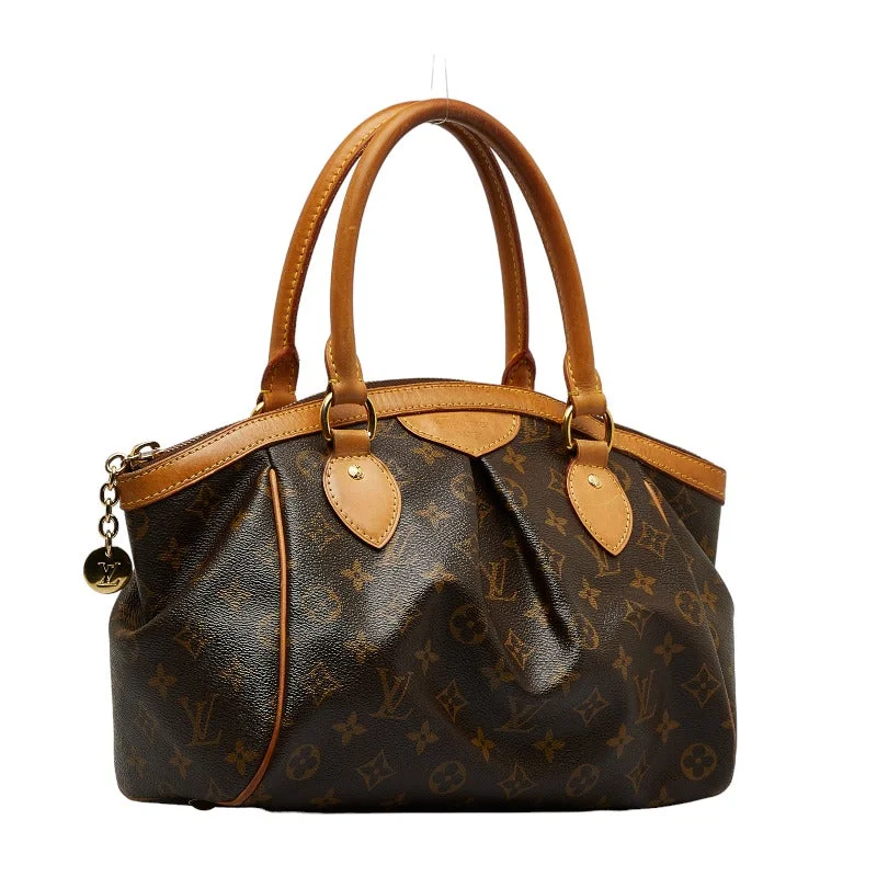 Louis Vuitton bags with a chain - link trim and a leather body for a modern edgeLouis Vuitton Monogram Tivoli PM Handbag M40143 Brown