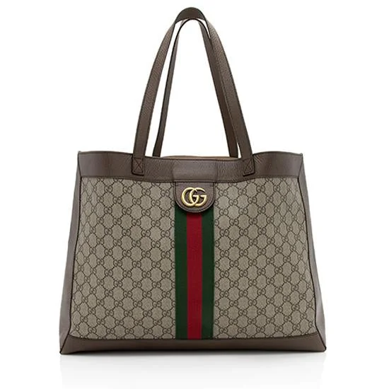 Gucci tote bags for women with a printed Gucci logoGucci GG Supreme Ophidia Soft Tote