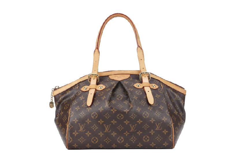 Louis Vuitton bags with a chain - link trim and a leather body for a modern edgeLOUIS VUITTON TIVOLI GM (M40146) MONOGRAM CANVAS GOLD HARDWARE WITH DUST COVER