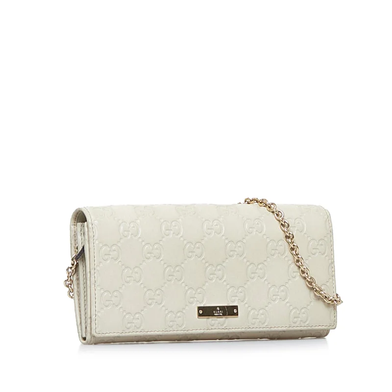 Gucci handbags for women with a beaded trimGucci Guccissima Wallet on Chain (SHG-mrHQmW)