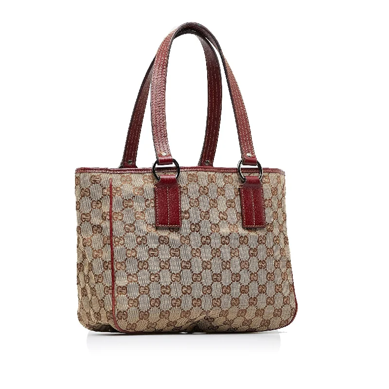 Women Gucci bags with a front - zip pocket for small itemsGucci GG Canvas Handbag (SHG-NeMEXz)