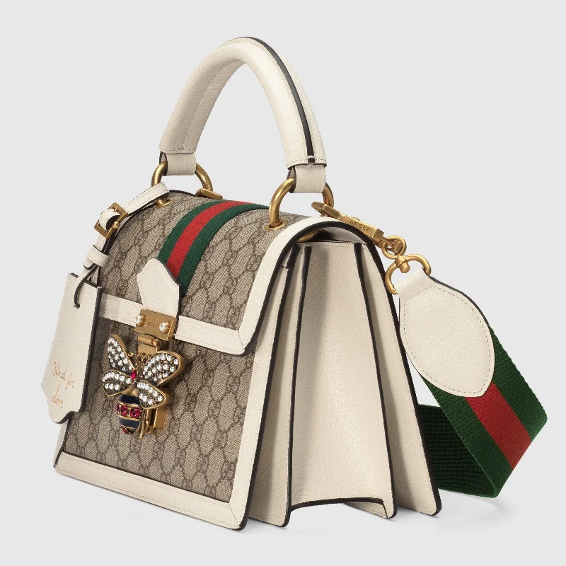 Ladies Gucci Dionysus bags with a star - shaped charmGucci Queen Margaret GG Small Top Handle Bag White