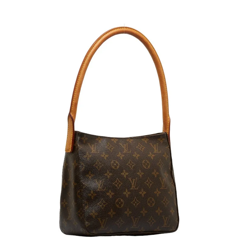 Louis Vuitton bags with a chain - link trim and a leather body for a modern edgeLouis Vuitton Monogram M51146 Shoulder Bag PVC/Leather Brown