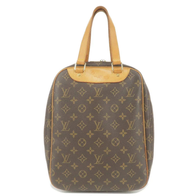 Louis Vuitton bags with a chain - link trim and a leather body for a modern edgeLouis Vuitton Monogram Excursion Shoes Case Hand Bag M41450