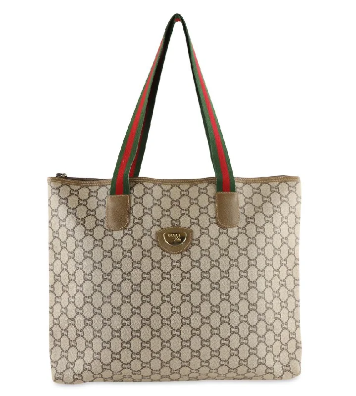 Small - sized Women Gucci shoulder bags for evening outingsGucci Bag Plus Beige Canvas Tote