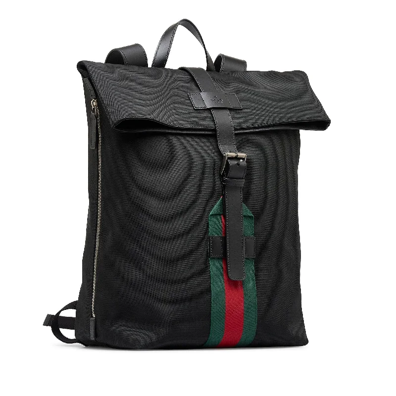 Ladies Gucci Dionysus bags in a pastel colorGucci Techno Web Fold Over Backpack (SHG-u9fHBg)