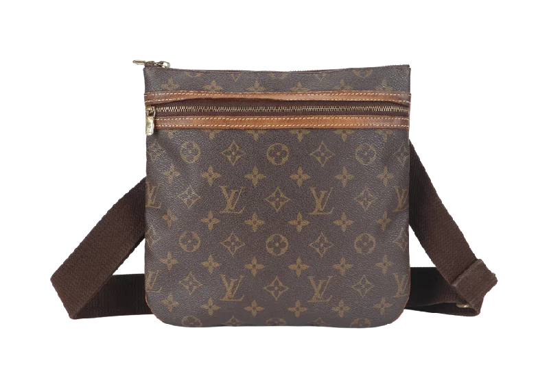 Louis Vuitton bags with a chain - link trim and a leather body for a modern edgeLOUIS VUITTON BOSPHORE POCHETTE (M40044) SHOULDER CROSSBODY BAG MONOGRAM CANVAS NO DUST COVER