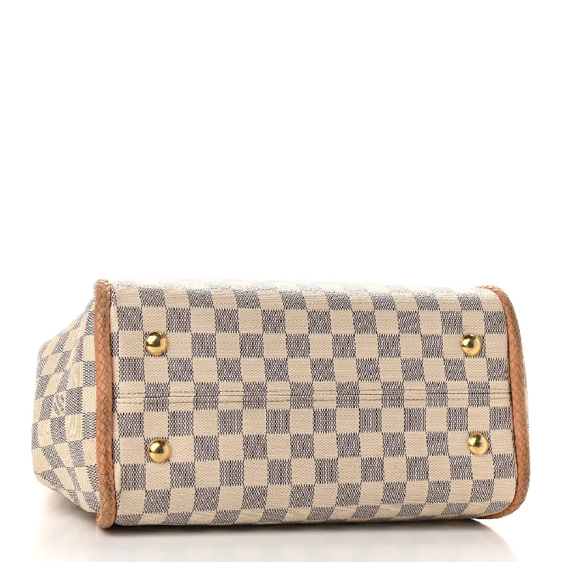 Louis Vuitton bags with a chain - link trim and a leather body for a modern edgeLOUIS VUITTON DAMIER AZUR PROPRIANO ROSE BALLERINE