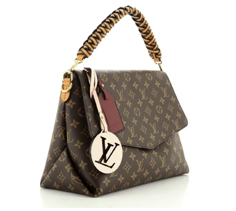 Louis Vuitton bags with a chain - link trim and a leather body for a modern edgeLOUIS VUITTON MONOGRAM BEAUBOURG MM BAG-SAFRAN IMPERIAL