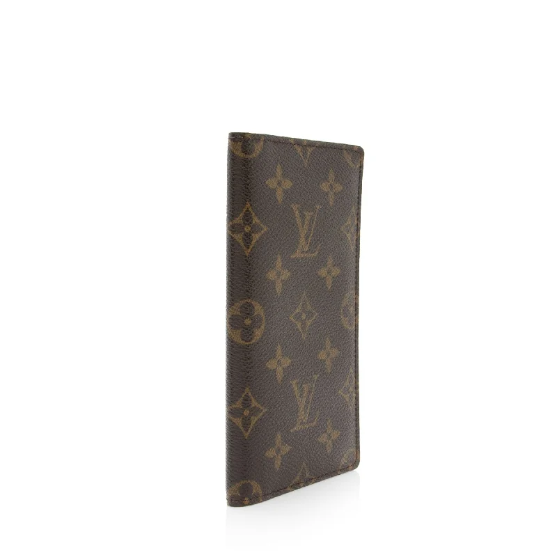 Louis Vuitton bags with a chain - link trim and a leather body for a modern edgeLouis Vuitton Vintage Monogram Canvas Pocket Agenda Checkbook Cover (SHF-L6iJGu)