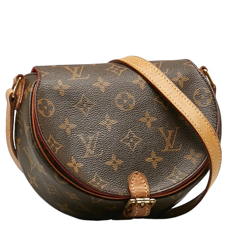 Louis Vuitton bags with a chain - link trim and a leather body for a modern edgeLouis Vuitton Monogram M51179 Shoulder Bag PVC/Leather Brown