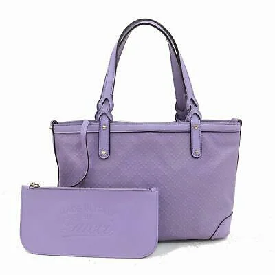 Gucci handbags for women with a beaded trimGucci Tote Bag Diamante Purple PVC (SHC1-15970)