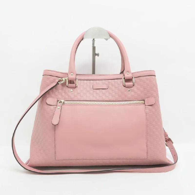 Women Gucci crossbody bags with a woven leather strapGucci Mirco Guccissima Large Tote Pink Calfskin Satchel