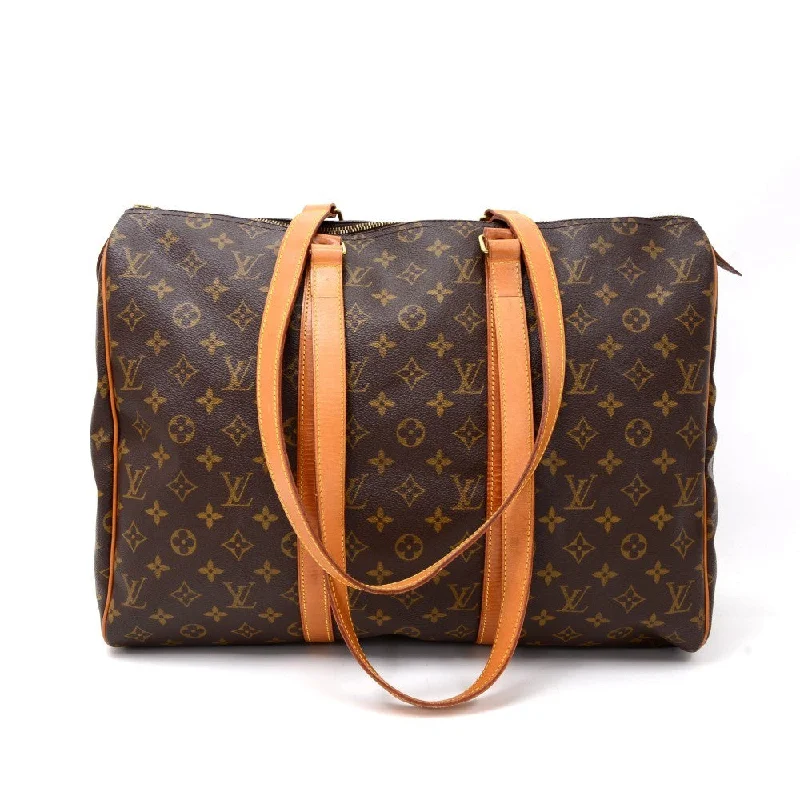 Louis Vuitton bags with a chain - link trim and a leather body for a modern edgeLOUIS VUITTON MONOGRAM SAC FLANERIE 45 BAG