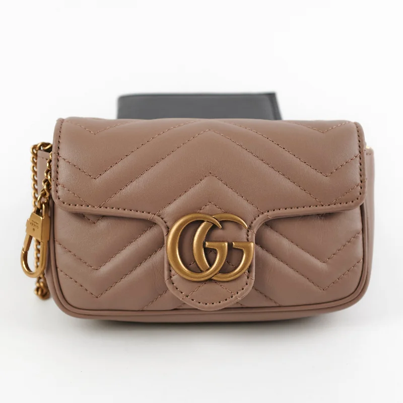 Gucci Marmont bags for women with quilted leather exteriorsGucci Super Marmont Pink Crossbody Bag