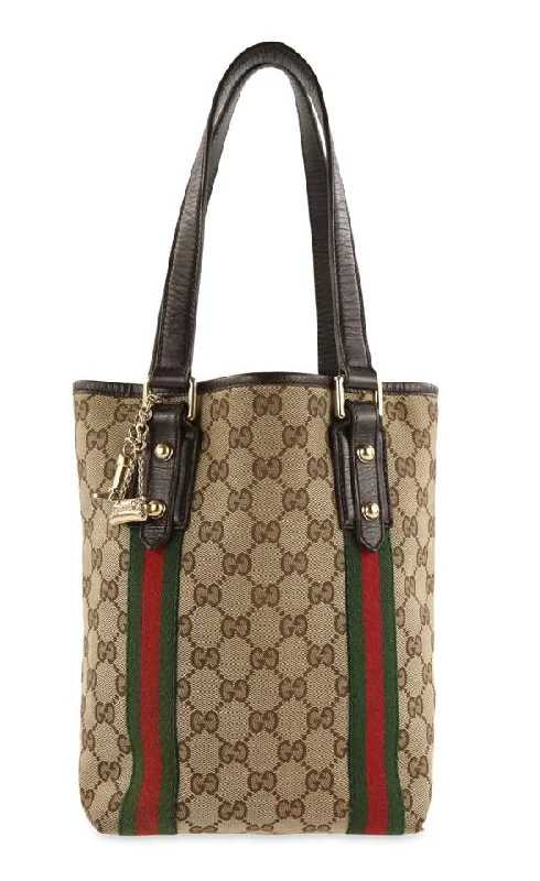 Ladies Gucci handbags with a detachable coin purse insideGucci Jolicoeur Small Shopper Brown Gg Canvas Tote