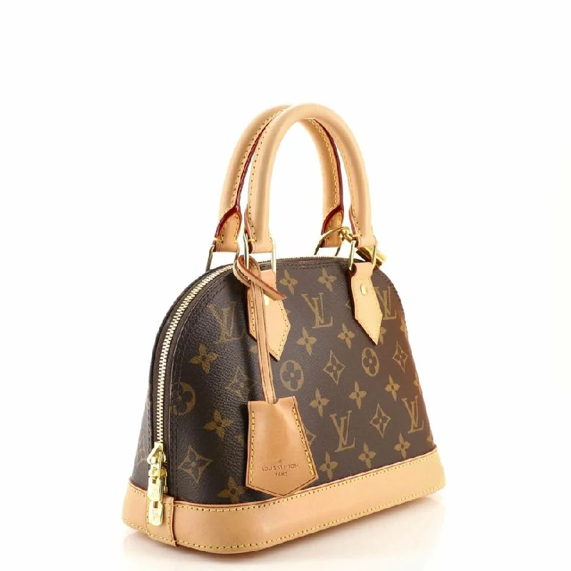 Louis Vuitton bags with a chain - link trim and a leather body for a modern edgeLOUIS VUITTON Monogram Canvas Mini Alma BB Bag