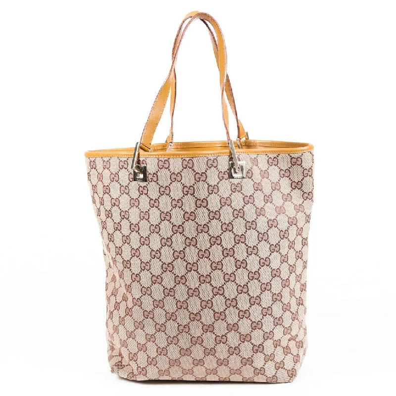 Ladies Gucci shoulder bags with a magnetic - closure flapGucci Tote Bag GG Monogram Canvas